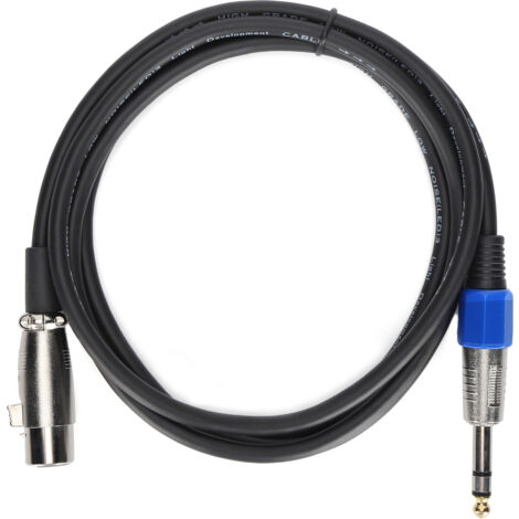 XLR-Buchse auf 6,35-mm-Klinkenstecker Mikrofonkabel – Symmetrisches Audiokabel 2 m JD6015