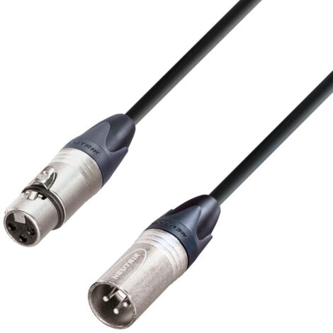 XLR Cavo di collegamento AH Cables KM3FMBLK [1x Presa XLR - 1x Spina XLR] 3.00 m Nero