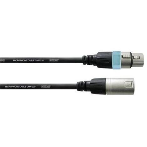 XLR Cavo di collegamento Cordial CCM 1,5 FM [1x Presa XLR - 1x Spina XLR] 1.50 m Nero