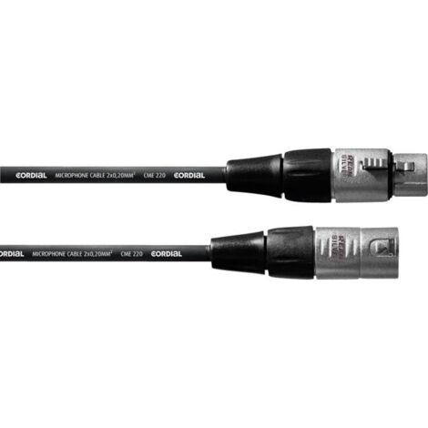XLR Cavo di collegamento Cordial CFM1FM [1x Presa XLR - 1x Spina XLR] 1.00 m Nero