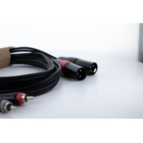 XLR Cavo di collegamento Cordial EU 1 MC [2x Spina XLR 3 poli - 2x Spina RCA] 1 m Nero