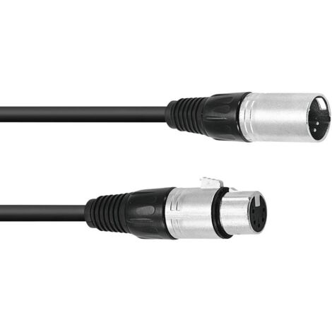 XLR Cavo di collegamento Omnitronic 30220768 [1x Spina XLR 5 poli - 1x Presa XLR 5 poli] 3.00 m Nero