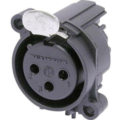 XLR embase femelle, contacts coudés Neutrik NC3FAAH1 Nombre de pôles: 3 noir 1 pc(s) X39703