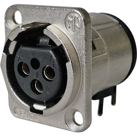 XLR embase femelle, contacts coudés Neutrik NC3FD-H-0 Nombre de pôles: 3 argent 1 pc(s) X39577