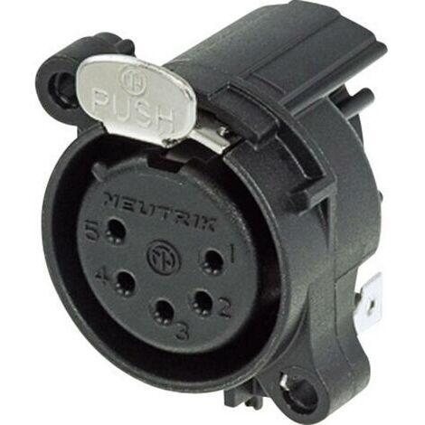 XLR embase femelle, contacts coudés Neutrik NC5FAH Nombre de pôles: 5 noir 1 pc(s) X39954