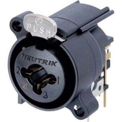 XLR embase femelle, contacts coudés Neutrik NCJ6FA-H Nombre de pôles: 3 noir 1 pc(s) D21915