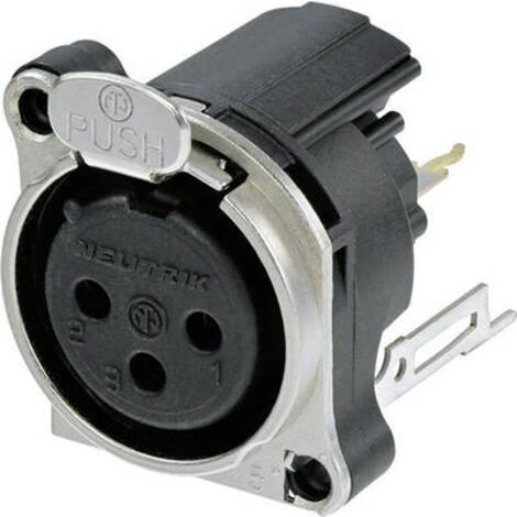 XLR EMBASE FEMELLE, CONTACTS DROITS NEUTRIK NC3FBV2 NOMBRE DE PÔLES: 3 NOIR 1 PC(S)