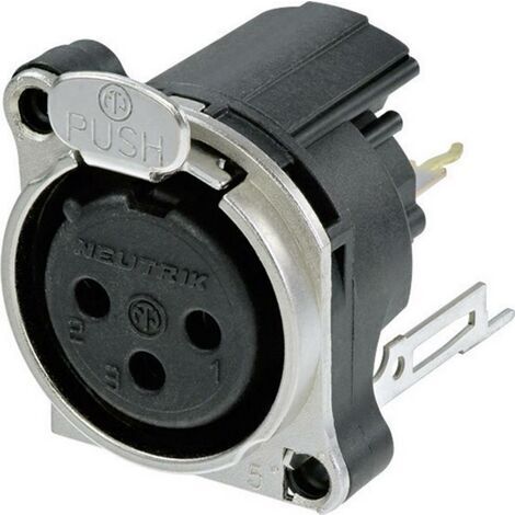 XLR embase femelle, contacts droits Neutrik NC3FBV2 Nombre de pôles: 3 noir 1 pc(s) X39574