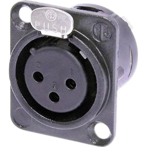 XLR embase femelle, contacts droits Neutrik NC3FD-L-BAG-1 Nombre de pôles: 3 noir 1 pc(s) D27696