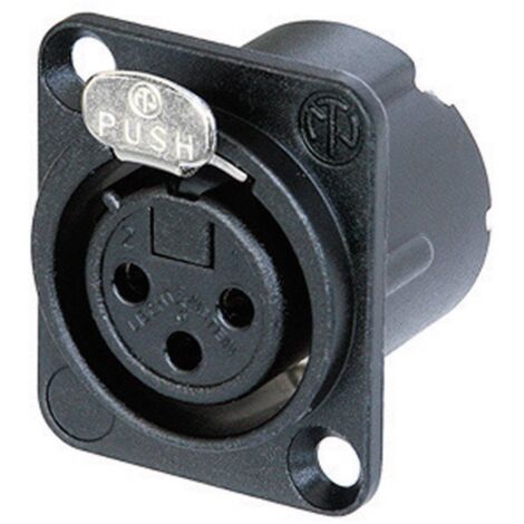 XLR embase femelle, contacts droits Neutrik NC3FD-LX-B Nombre de pôles: 3 noir 1 pc(s) D21380