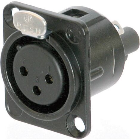 XLR EMBASE FEMELLE, CONTACTS DROITS NEUTRIK NC3FD-S-1-B NOMBRE DE PÔLES: 3 NOIR 1 PC(S)