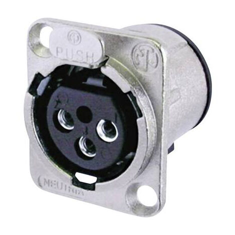 XLR EMBASE FEMELLE, CONTACTS DROITS NEUTRIK NC3FD-V NOMBRE DE PÔLES: 3 ARGENT 1 PC(S)