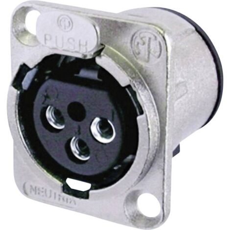 XLR embase femelle, contacts droits Neutrik NC3FD-V Nombre de pôles: 3 argent 1 pc(s) D24604