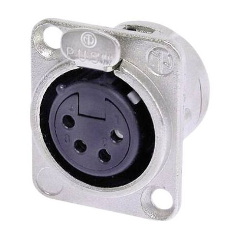 XLR EMBASE FEMELLE, CONTACTS DROITS NEUTRIK NC4FD-L-1 NOMBRE DE PÔLES: 4 ARGENT 1 PC(S)