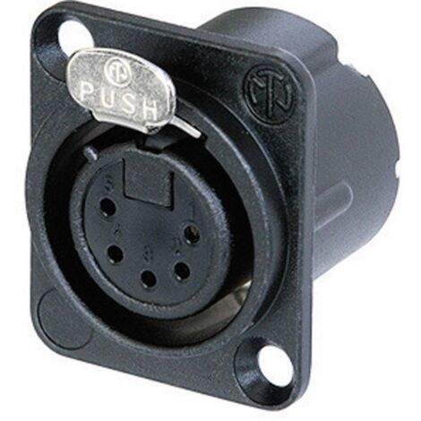 XLR embase femelle, contacts droits Neutrik NC5FD-LX-B Nombre de pôles: 5 noir 1 pc(s) D21428
