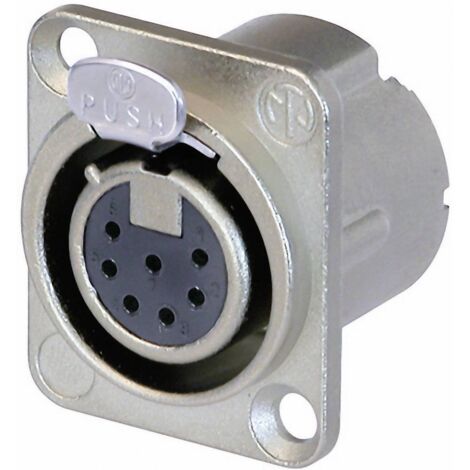 XLR embase femelle, contacts droits Neutrik NC7FD-LX Nombre de pôles: 7 argent 1 pc(s) X39989
