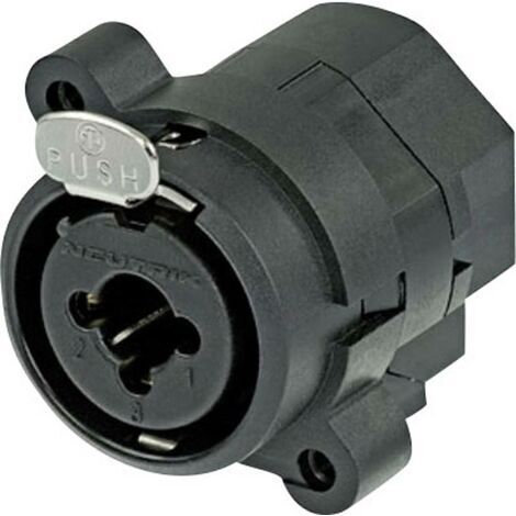 XLR embase femelle, contacts droits Neutrik NCJ6FI-S Nombre de pôles: 3 noir 1 pc(s) D26792