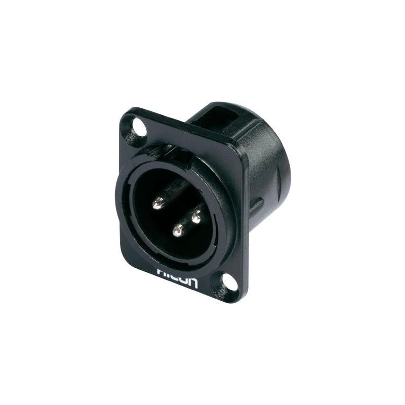 Hicon - connecteur xlr HI-X3DM-M bride mâle contacts droits nombre de pôles: 3 noir 1 pc(s)