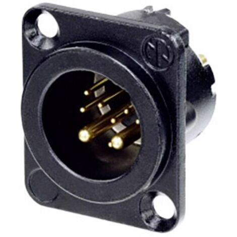 XLR embase mâle, contacts droits Neutrik NC10MD-LX-B-CON Nombre de pôles: 10 noir 1 pc(s) X968101