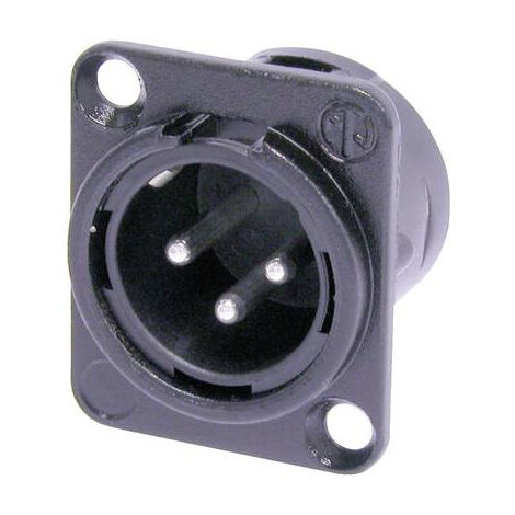 XLR EMBASE MÂLE, CONTACTS DROITS NEUTRIK NC3MDL1BAG NOMBRE DE PÔLES: 3 NOIR 1 PC(S)