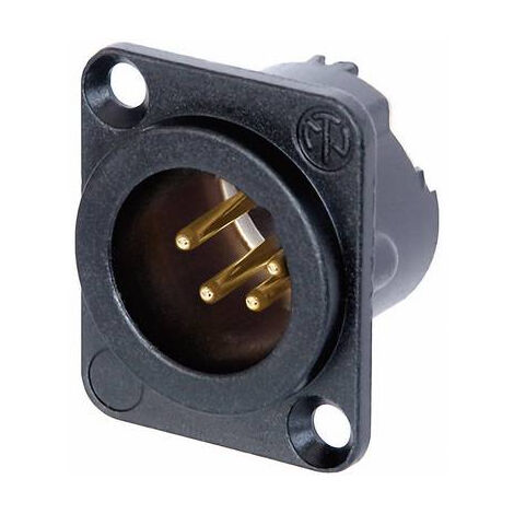 XLR EMBASE MÂLE, CONTACTS DROITS NEUTRIK NC4MD-LX-B NOMBRE DE PÔLES: 4 NOIR 1 PC(S)