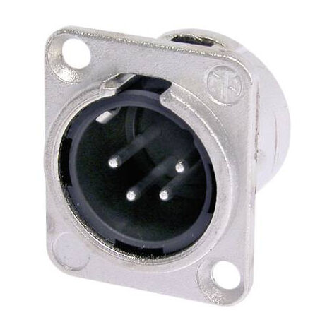 XLR EMBASE MÂLE, CONTACTS DROITS NEUTRIK NC4MDL1 NOMBRE DE PÔLES: 4 ARGENT 1 PC(S)