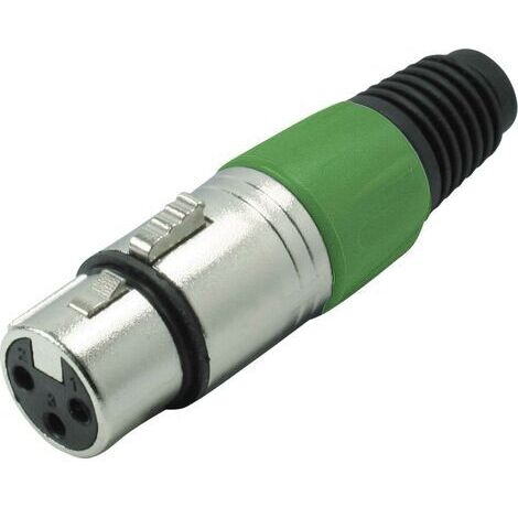 XLR femelle, droit Kash 55022-G Nombre de pôles: 3 vert 1 pc(s) S182611