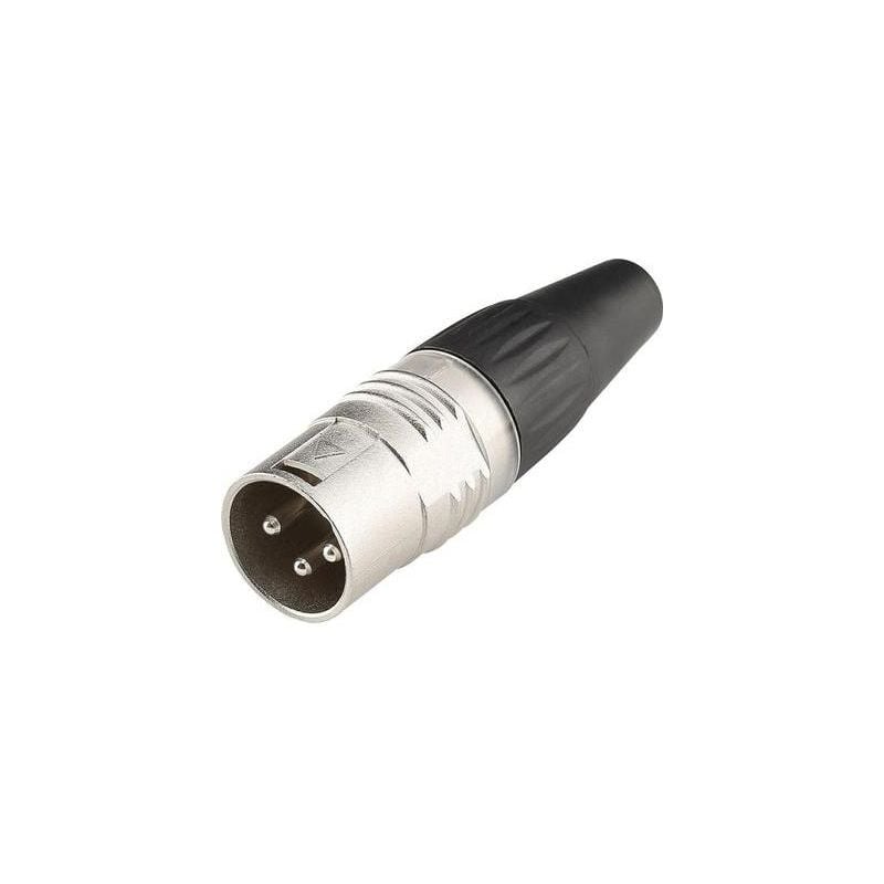 Hicon - xlr mâle droit HI-X3CM-V pôles: 3 noir, argent 1 pc(s)
