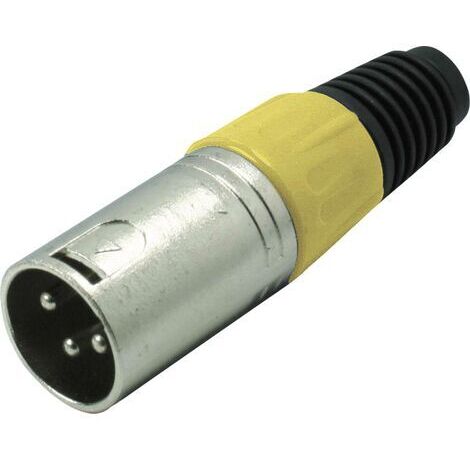 XLR mâle, droit Kash 55002-Y Nombre de pôles: 3 jaune 1 pc(s) S182641