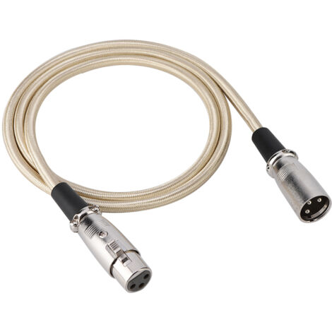 XLR-Mikrofonkabel (Stecker auf Buchse, 3-polig), 1 Meter / 3,3 Fuß