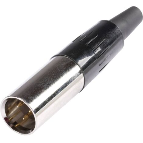 XLR miniature mâle, droit Hicon HI-XMCM3 Nombre de pôles: 3 argent 1 pc(s)