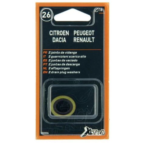 XLTECH 2 joints levre D16mm compatible avec PSA-Renault