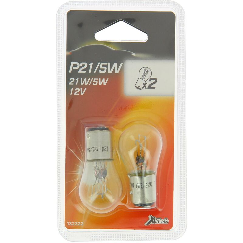 XLTECH 2 ampoules Poirettes P21-5W 12v