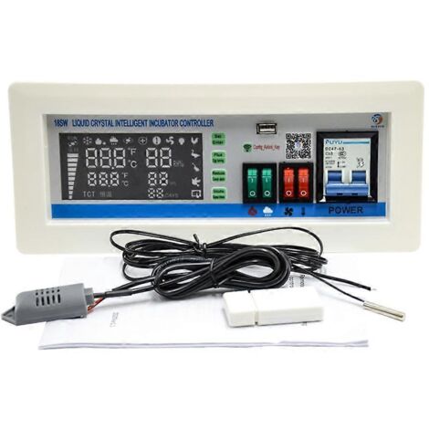 XM-18SW Contrôleur automatique d'incubateur d'œufs, thermostat hygrostat avec application, système de régulation température humidité, capteurs précis pour couveuse.