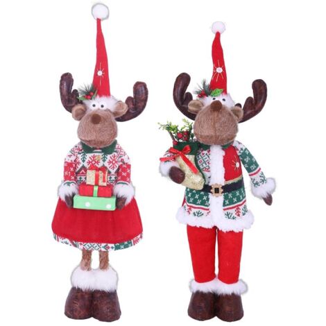 XMAS RENNA IN PIEDI 80 CM UN DETTAGLIO DI STILE PER LE TUE FESTE CM.23X18X80H