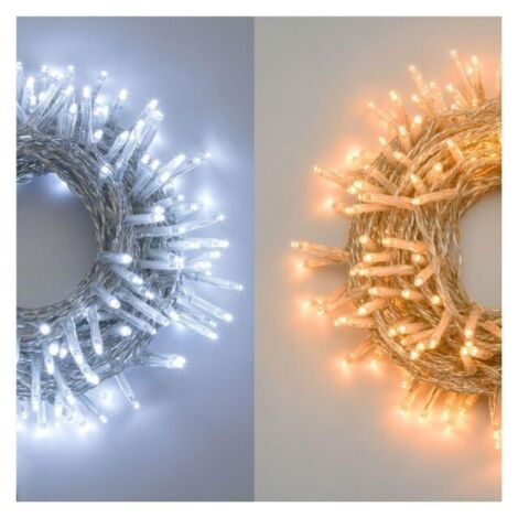 Xmasking, Catena Luminosa MiniLed 180 Luci, Bianco Freddo, 13m, Con Timer