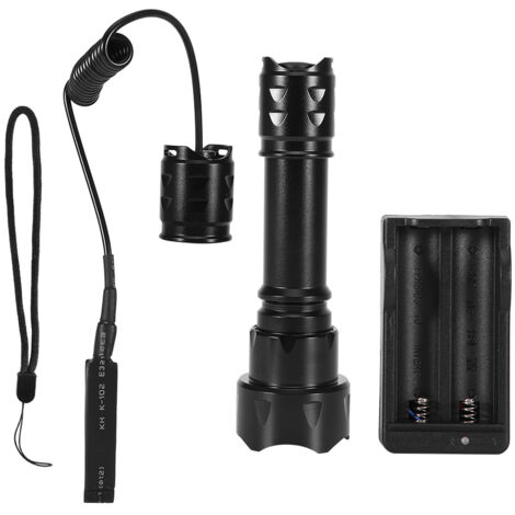 XML-T62 LED-Taschenlampe mit konvexer Linse und variablem Fokus, für Radfahren, Camping und Notfälle, Schwarz, 110–240 V