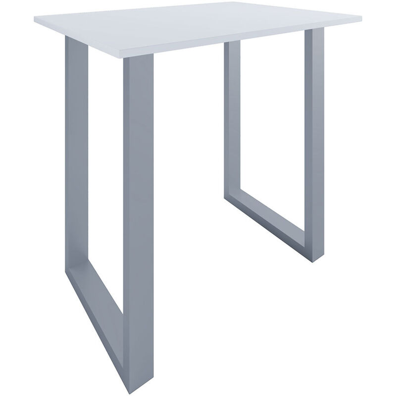 Ebuy24 Xona Bartisch 110x80 Weiß, Silberfarben.
