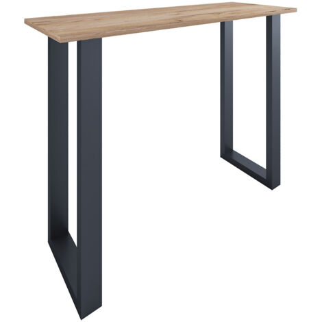 Xona Bartisch 140x50 Eiche dekor, schwarz.