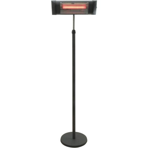 Xone Stufa a infrarossi Nera Classic 2000w, Classe Protezione IP55, Area Copertura: 12mq
