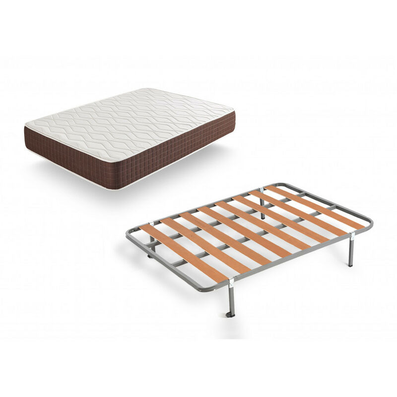 

Xp25 - Colchon Viscoelastico + Somier Basic Con Patas, Medida 150x200 Cm, Maxima Calidad En Descanso, Confort Y Firmeza Alta, Grosor 30 Cm.
