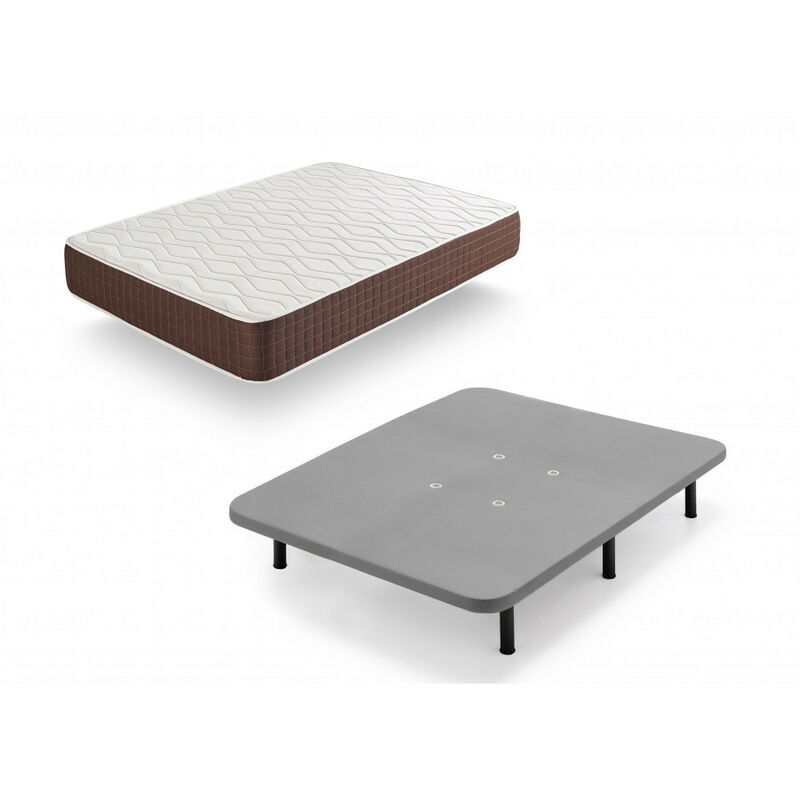 

Hogar24 - Xp25 - Colchon Viscoelastico + Base Tapizada, De Color Gris Con Patas, Medida 150x190 Cm, Maxima Calidad En Descanso, Confort Y Firmeza