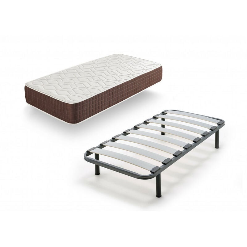 

Xp25 - Colchon Viscoelastico + Somier Edra Con Patas, Medida 90x190 Cm, Maxima Calidad En Descanso, Confort Y Firmeza Alta, Grosor 30 Cm.