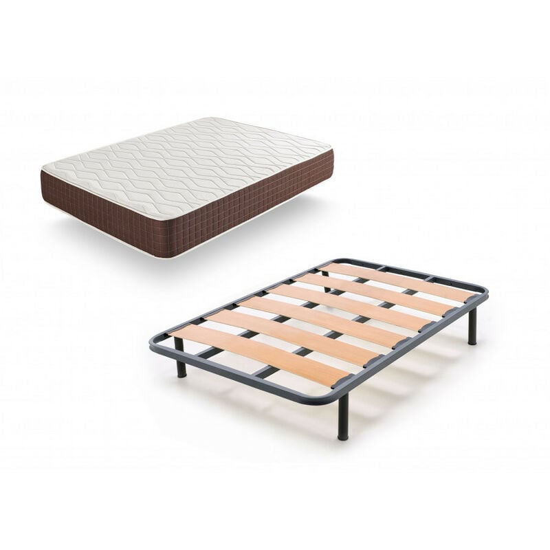 

Xp25 - Colchon Viscoelastico + Somier Lama Ancha Con Patas, Medida 140x190 Cm, Maxima Calidad En Descanso, Confort Y Firmeza Alta, Grosor 30 Cm.