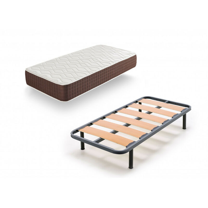 

Xp25 - Colchon Viscoelastico + Somier Lama Ancha Con Patas, Medida 90x180 Cm, Maxima Calidad En Descanso, Confort Y Firmeza Alta, Grosor 30 Cm.