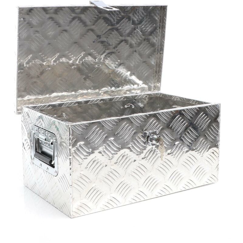 Boîte à outils en aluminium 50,8x30,5x24cm Caisse de transport argentée d'atelier avec clés - Xpotool