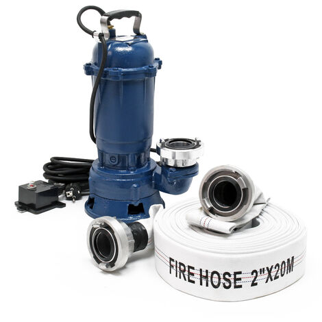 XPOtool Bomba de aguas sucias 1500W bomba sumergible con caudal 22800l/h incluye manguera 20m
