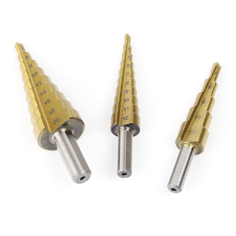 

XPOtool Broca HSS escalonada 3-12mm/4-12mm/4-20mm de acero con revestimiento de titanio accesorio
