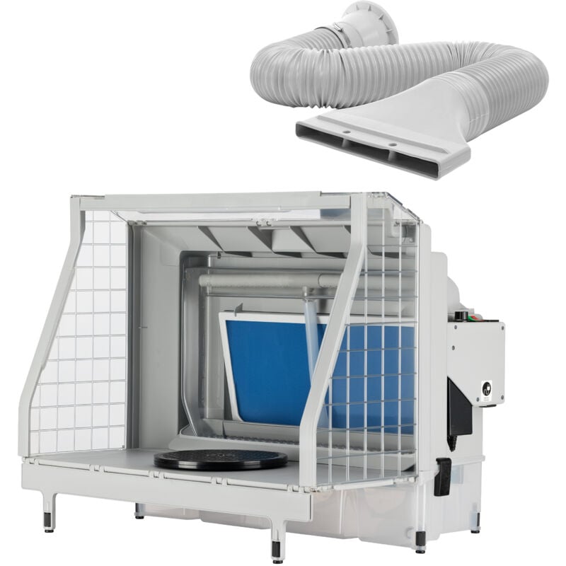 Cabine d'aspiration pour aérographie airbrush 230 v – 52 dB – 11 m³/mn – avec Paroi d'eau et Éclairage réglable – Extraction vapeur brouillard