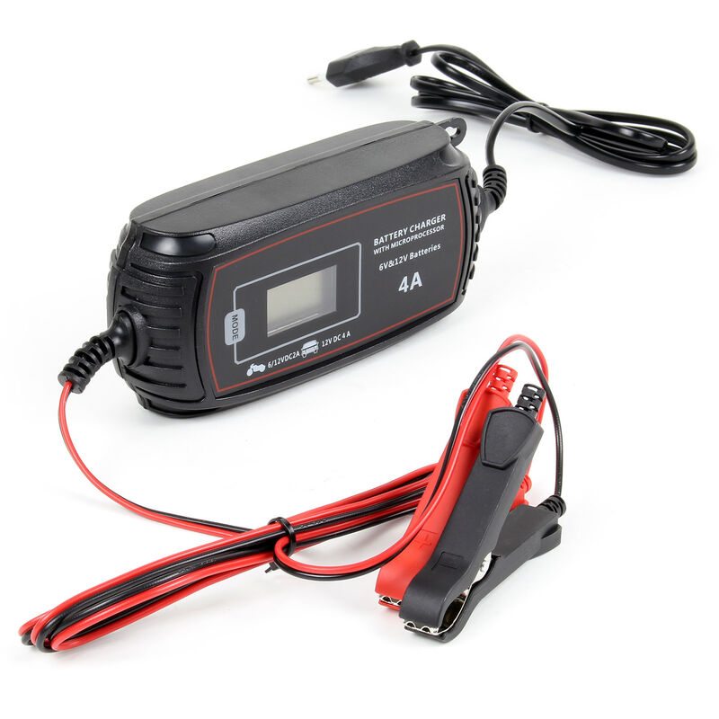 

XPOtool cargador de batería 6/12V 1A cargador automático para coches, motos y barcos